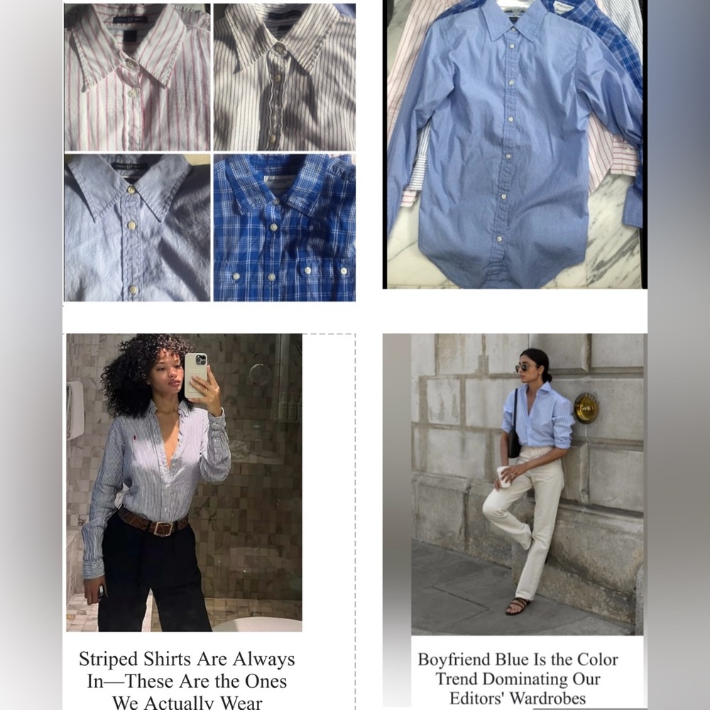 4 SHIRTS, 3 GAP SHIRTS AND ONE IS AN AMERICAN EAGLE OUTFITTER SHIRT